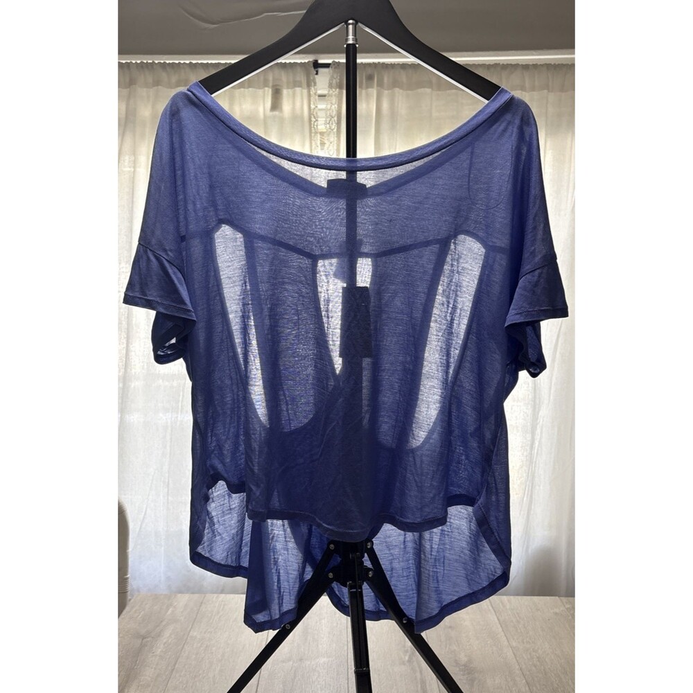 NWT ASTR The Label White Blue Jewel Sheer AD337801 Top Women's Small Nordstrom